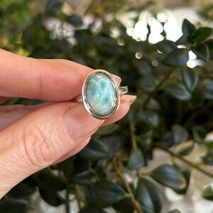 Sterling Silver Larimar Ring